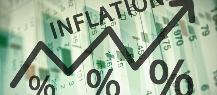 graph showing rising inflation arrow