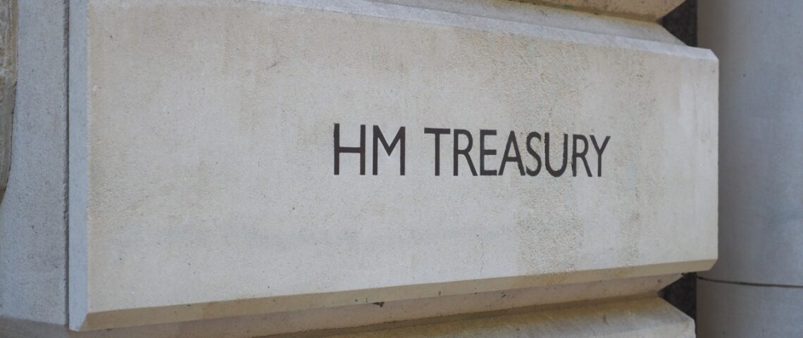 exterior of HM Treasury, London