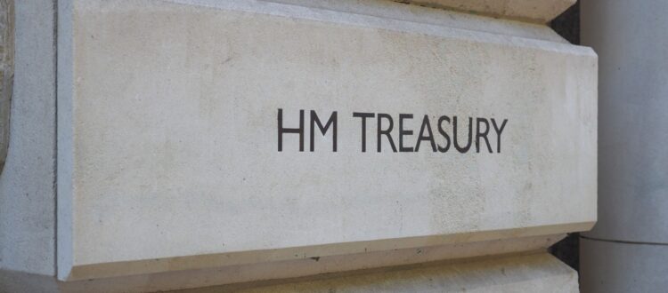 exterior of HM Treasury, London